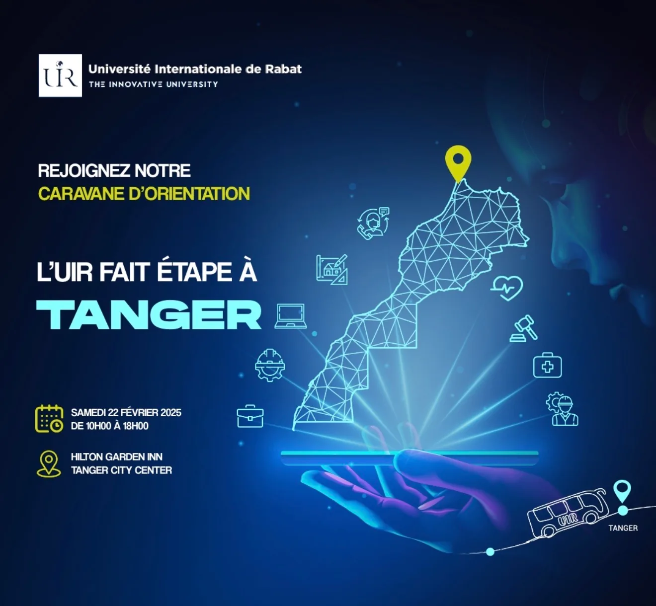 UIR orientation caravan in Tangier - Campaign creative