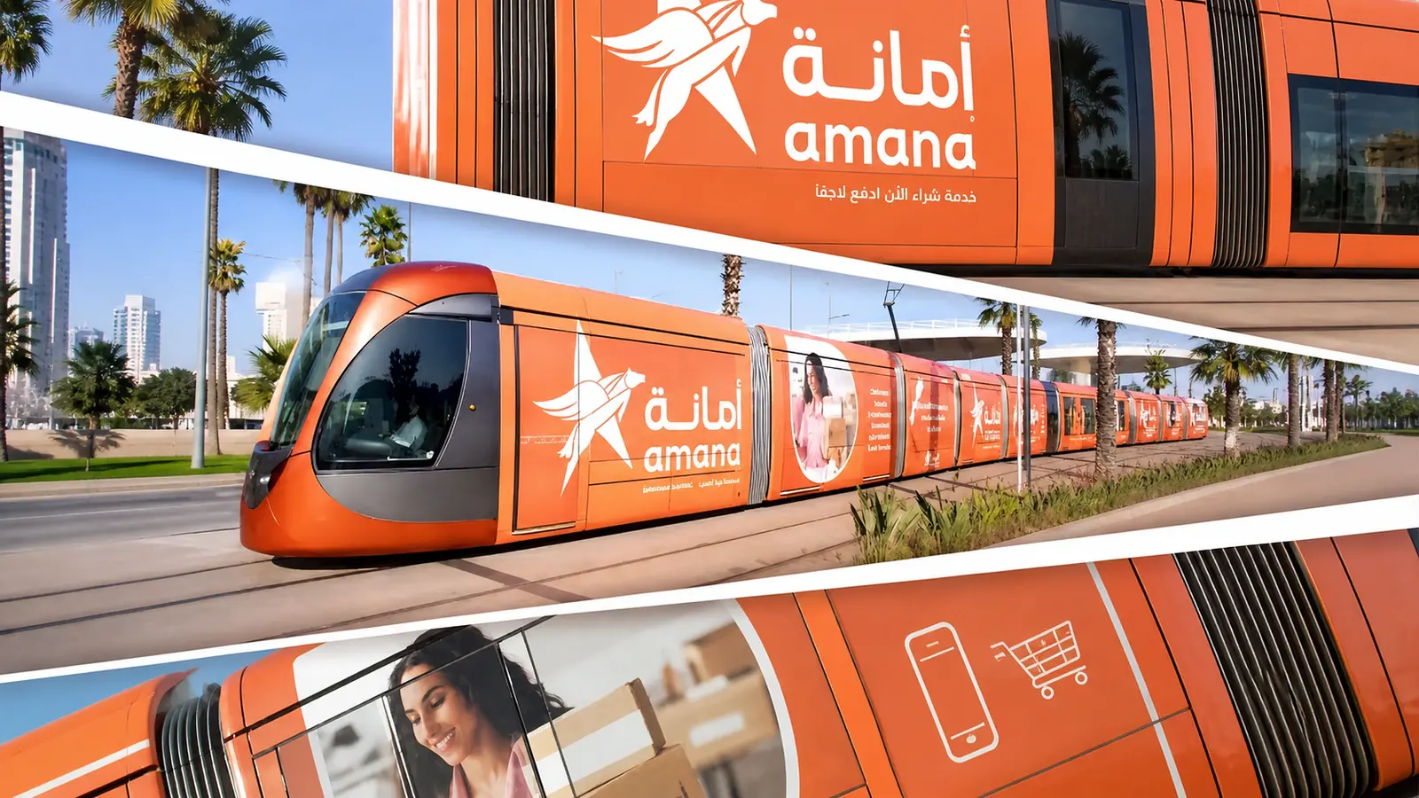 Amana — Habillage du tramway de Casablanca