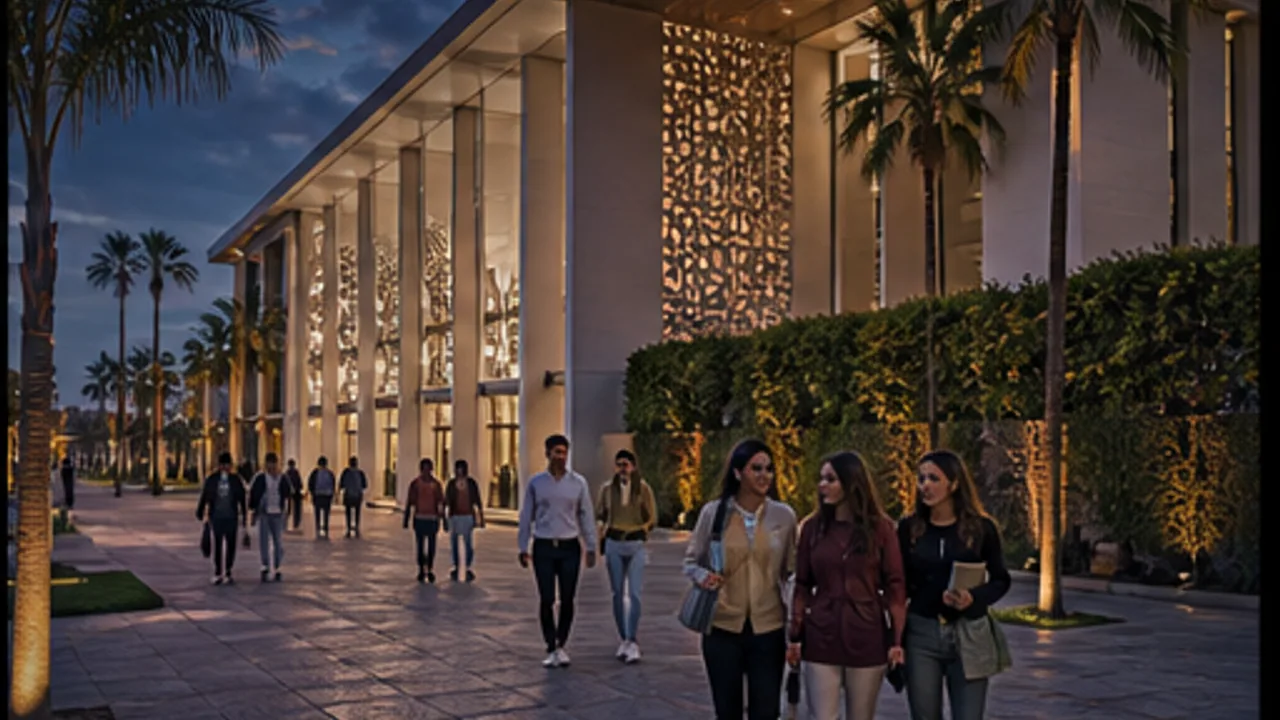 Campus universitaire moderne pour campagne admissions